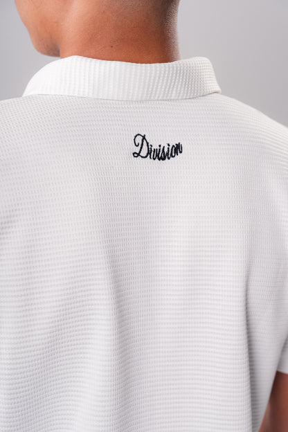 Textured Polo Shirt in White