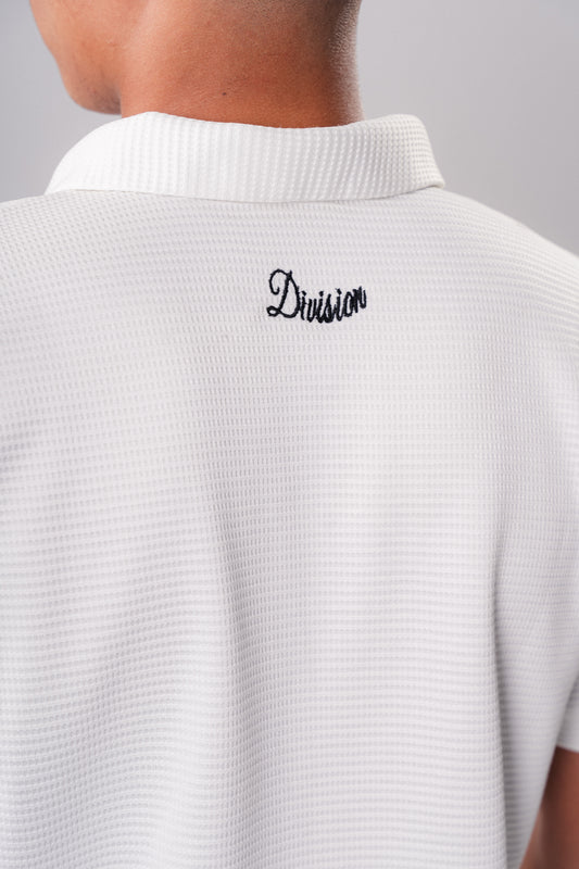 Textured Polo Shirt in White